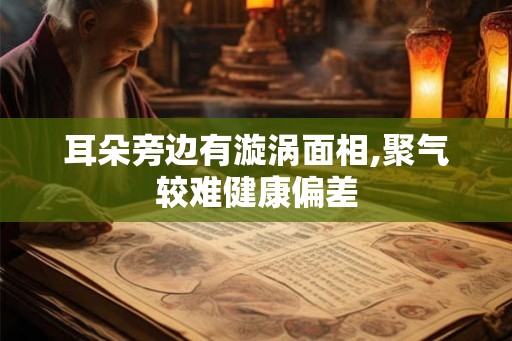 耳朵旁边有漩涡面相,聚气较难健康偏差