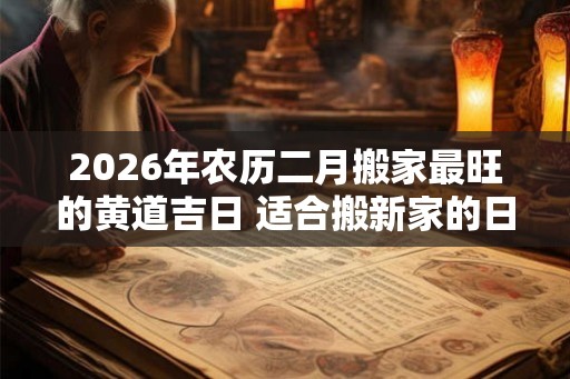 2026年农历二月搬家最旺的黄道吉日 适合搬新家的日期 2026年农历二月搬家最旺的黄道吉日 适合搬新家的日期
