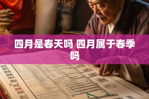 四月是春天吗 四月属于春季吗