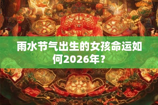 雨水节气出生的女孩命运如何2026年？