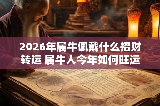 2026年属牛佩戴什么招财转运 属牛人今年如何旺运