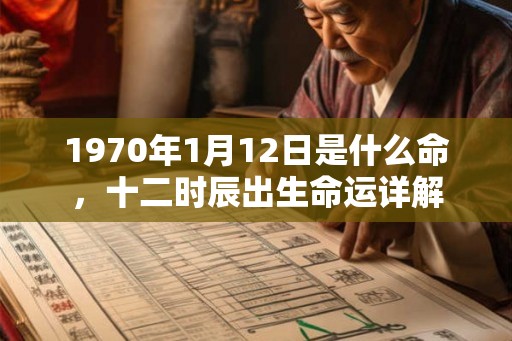 1970年1月12日是什么命，十二时辰出生命运详解