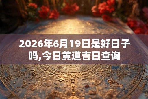 2026年6月19日是好日子吗,今日黄道吉日查询