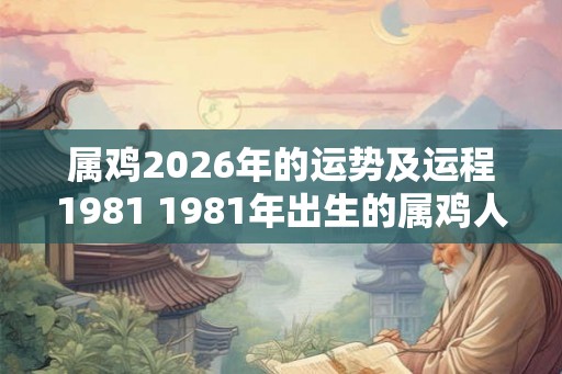 属鸡2026年的运势及运程1981 1981年出生的属鸡人2026年的运势如何
