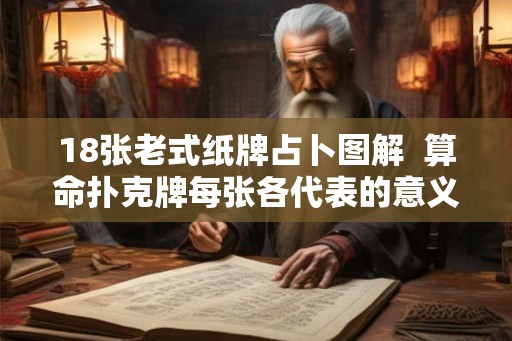 18张老式纸牌占卜图解  算命扑克牌每张各代表的意义