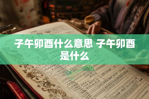 子午卯酉什么意思 子午卯酉是什么 子午卯酉什么意思 子午卯酉是什么