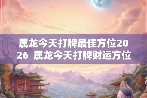 属龙今天打牌最佳方位2026  属龙今天打牌财运方位2026