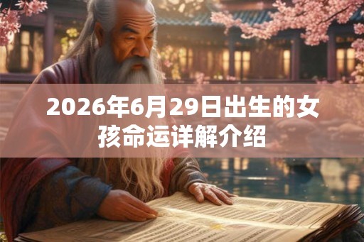 2026年6月29日出生的女孩命运详解介绍