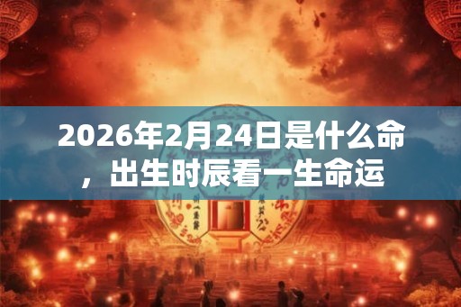2026年2月24日是什么命，出生时辰看一生命运