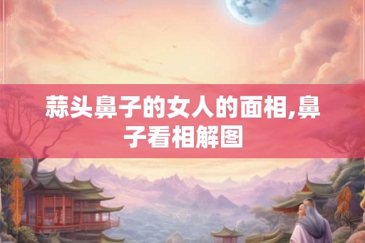 蒜头鼻子的女人的面相,鼻子看相解图