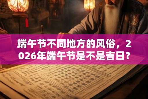 端午节不同地方的风俗，2026年端午节是不是吉日？
