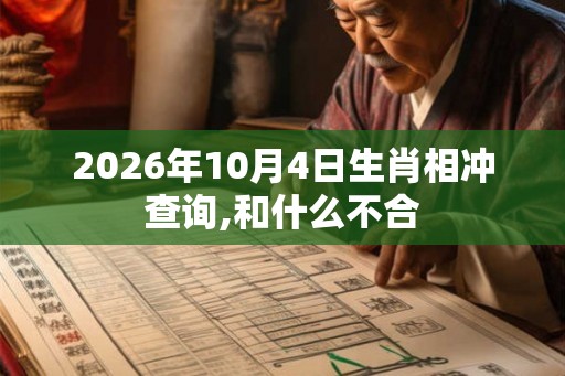 2026年10月4日生肖相冲查询,和什么不合