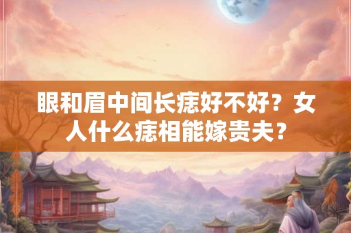 眼和眉中间长痣好不好？女人什么痣相能嫁贵夫？