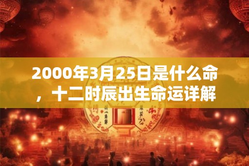 2000年3月25日是什么命，十二时辰出生命运详解