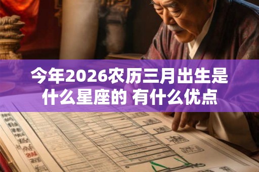 今年2026农历三月出生是什么星座的 有什么优点