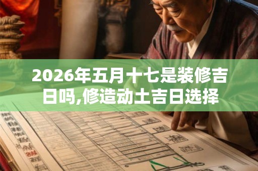 2026年五月十七是装修吉日吗,修造动土吉日选择