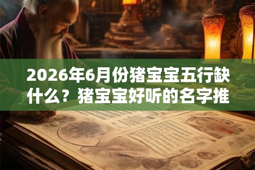 2026年6月份猪宝宝五行缺什么？猪宝宝好听的名字推荐