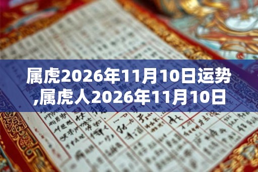 属虎2026年11月10日运势,属虎人2026年11月10日财运,生肖虎2026年11月10日运势