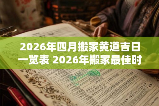 2026年四月搬家黄道吉日一览表 2026年搬家最佳时间表 2026年四月搬家黄道吉日一览表 2026年搬家最佳时间表