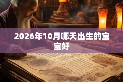 2026年10月哪天出生的宝宝好