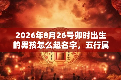 2026年8月26号卯时出生的男孩怎么起名字，五行属什么