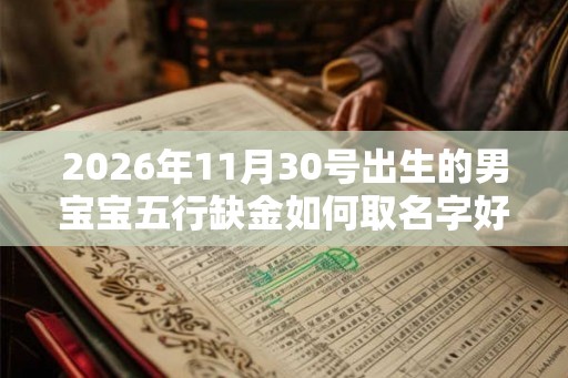 2026年11月30号出生的男宝宝五行缺金如何取名字好