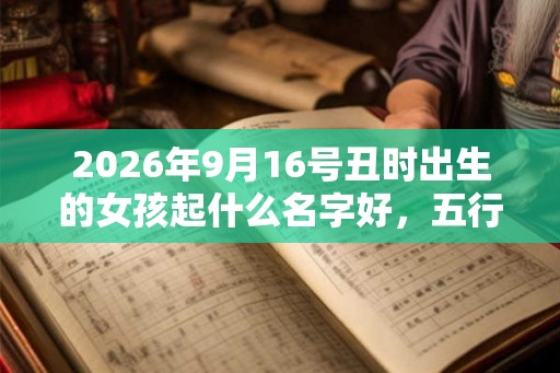 2026年9月16号丑时出生的女孩起什么名字好，五行属什么