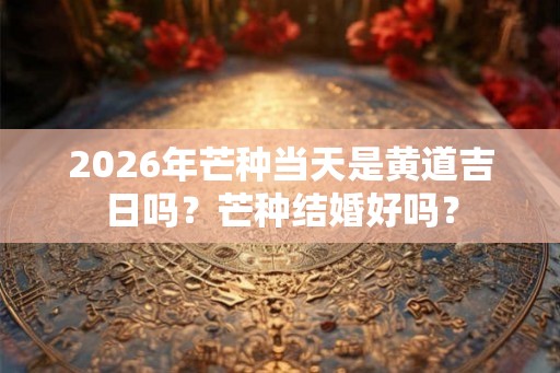 2026年芒种当天是黄道吉日吗？芒种结婚好吗？