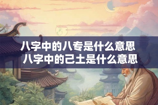 八字中的八专是什么意思  八字中的己土是什么意思