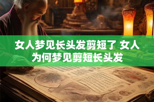 女人梦见长头发剪短了 女人为何梦见剪短长头发