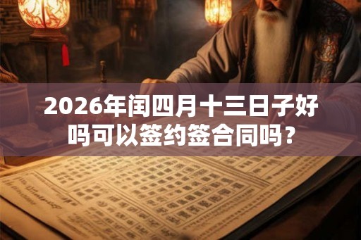 2026年闰四月十三日子好吗可以签约签合同吗? 2026年闰四月十三日子好吗可以签约签合同吗?