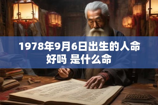 1978年9月6日出生的人命好吗 是什么命 1978年9月6日出生的人命好吗 是什么命