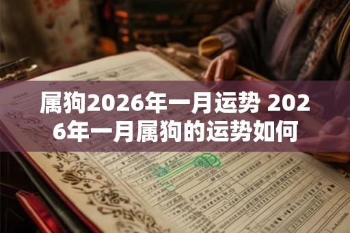 属狗2026年一月运势 2026年一月属狗的运势如何