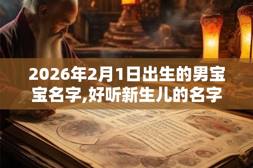2026年2月1日出生的男宝宝名字,好听新生儿的名字