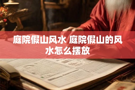 庭院假山风水 庭院假山的风水怎么摆放 庭院假山风水 庭院假山的风水怎么摆放