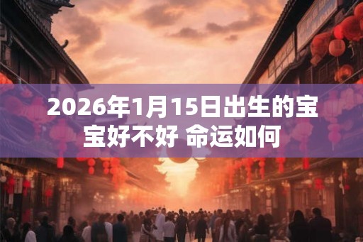 2026年1月15日出生的宝宝好不好 命运如何