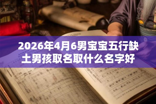 2026年4月6男宝宝五行缺土男孩取名取什么名字好