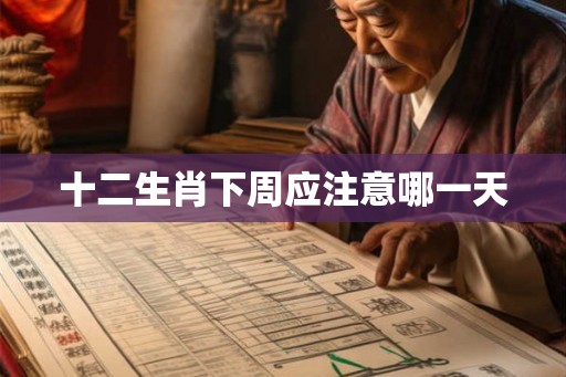 十二生肖下周应注意哪一天 十二生肖下周应注意哪一天