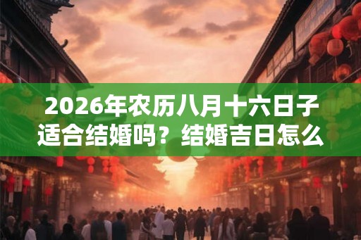 2026年农历八月十六日子适合结婚吗？结婚吉日怎么选？