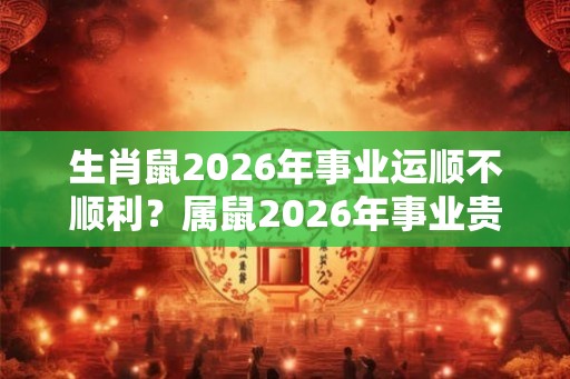 生肖鼠2026年事业运顺不顺利？属鼠2026年事业贵人？