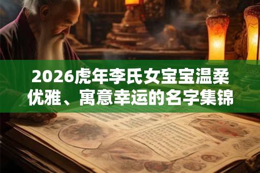 2026虎年李氏女宝宝温柔优雅、寓意幸运的名字集锦 2026虎年李氏女宝宝温柔优雅、寓意幸运的名字集锦