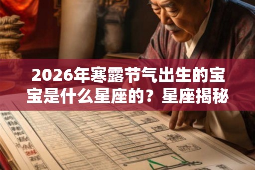 2026年寒露节气出生的宝宝是什么星座的？星座揭秘