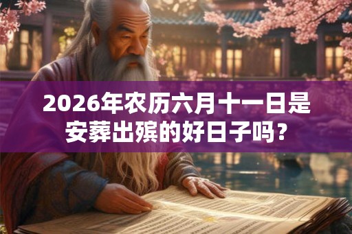 2026年农历六月十一日是安葬出殡的好日子吗? 2026年农历六月十一日是安葬出殡的好日子吗?