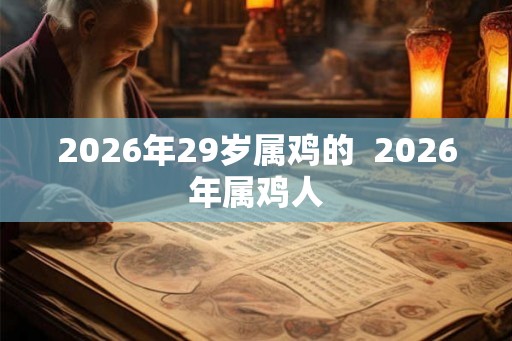 2026年29岁属鸡的  2026年属鸡人