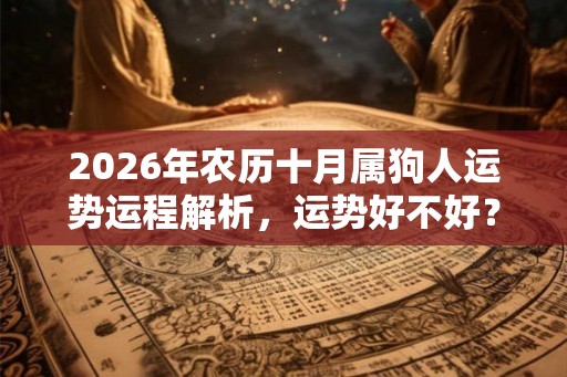 2026年农历十月属狗人运势运程解析，运势好不好？