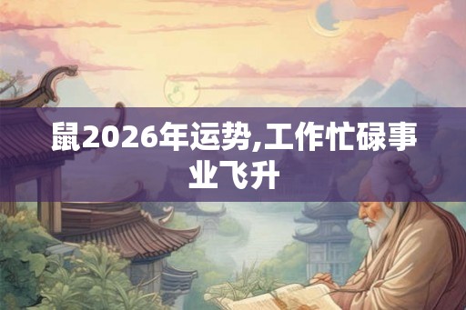 鼠2026年运势,工作忙碌事业飞升