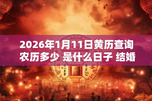 2026年1月11日黄历查询 农历多少 是什么日子 结婚吉时
