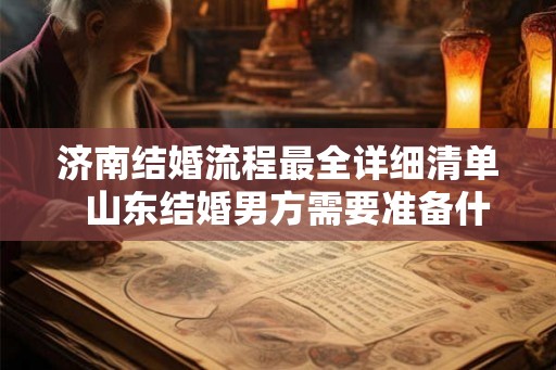 济南结婚流程最全详细清单  山东结婚男方需要准备什么