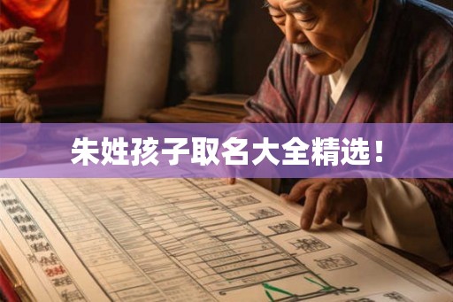 朱姓孩子取名大全精选! 朱姓孩子取名大全精选!