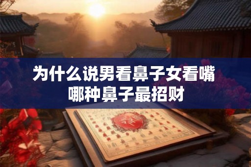 为什么说男看鼻子女看嘴 哪种鼻子最招财
